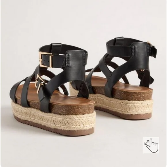 NWT Torrid  Women's Fisherman Platform Sandals size 9.5 WW - Picture 3 of 11